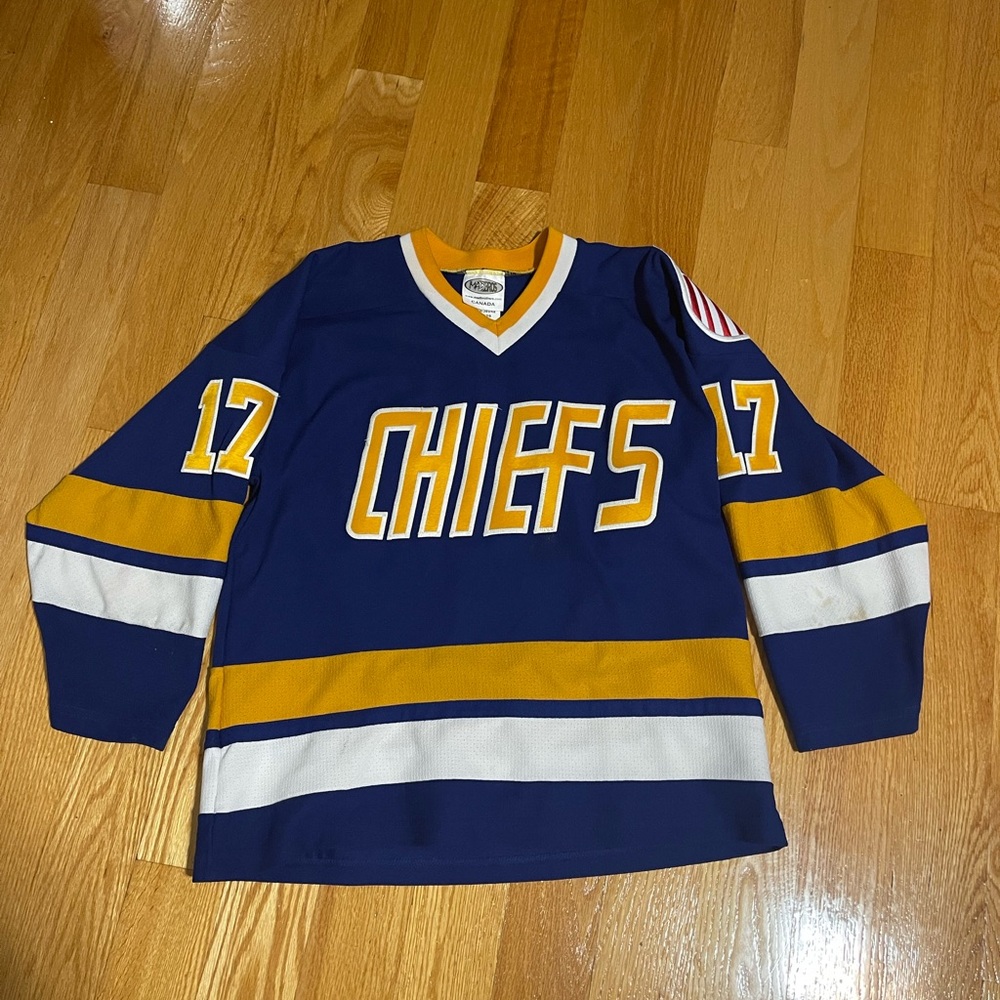 Authentic Hanson Brothers hockey jersey from the movie Slap Shot/ Youth XL